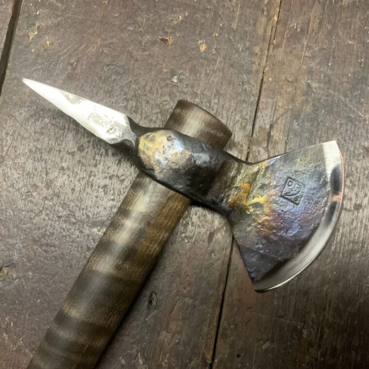 Spiked Viking Axe with Helm of Awe - Image 3