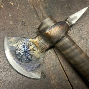 Spiked Viking Axe with Helm of Awe