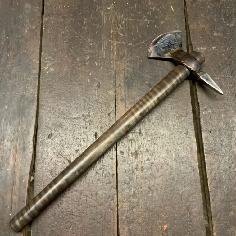 Spiked Viking Axe with Helm of Awe - Image 2