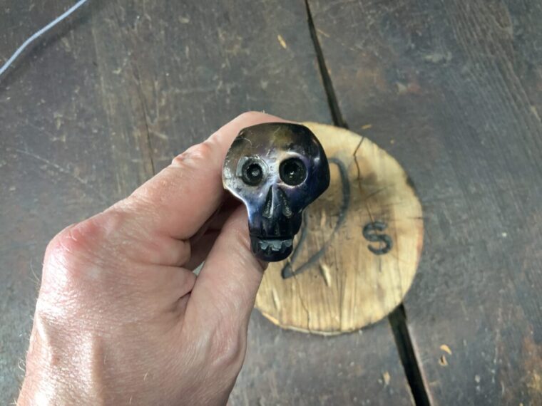 Skull Head Rail Spike Knife - Image 2