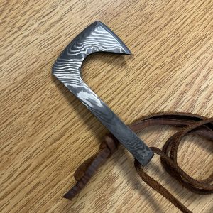 damascus battle axe pendant