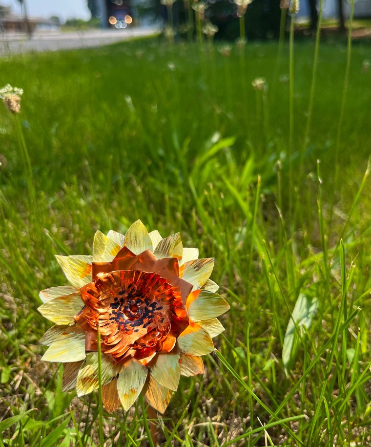 metal sunflower