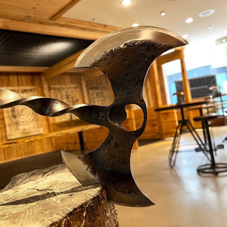steel axe with bottle opener